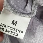 Grey Purple Long Sleeve Button Front Collared Shirt Women's Size Medium M Gray Photo 3