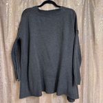 Free People  Orion Charcoal Gray A-Line Tunic Oversized Sweater XS Photo 1