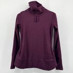 CALIA By Carrie Underwood Warm Collection Funnel Neck Thumbhole Pullover Large Purple Photo 0