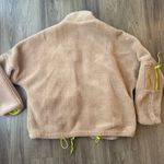 Urban Outfitters  Women’s Tan Fleece Jacket with Neon Accents Size Small Photo 8