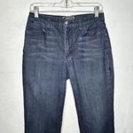 NYDJ  Jeans Straight Leg Sequined Pockets Mid-Rise Dark Wash Size 6 (28x33) Photo 2