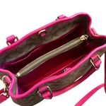 Coach  Mini Margot Signature Brown Pink Handbag Caryall Purse + Wallet Leather Photo 14