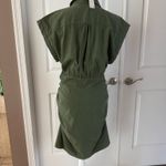 Anthropologie  Cap-Sleeve Collared Linen Ruched Mini Dress. Size XL. MSRP $148  Photo 9