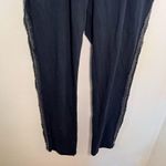 Navy Blue Sweatpants Sequin Side Stripes Size M Photo 3