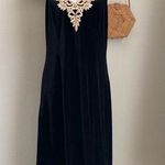 Delicates Sophia by Velour Chemise High Slit Spaghetti Strap Dress, Size Medium Photo 0