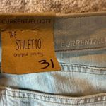 Current/Elliott Current Elliott The Stiletto Cropped Skinny Chalky Indigo Shredded Jeans NEW Photo 4