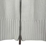 Ralph Lauren Lauren  Women's White Ribbed Full Zip Cowl Neck Sweater Size Large Photo 8