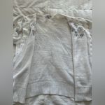 Women’s Vintage floral Embroidered White Cardigan short sleeve medium Sweater Photo 9