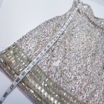 LARA Designs Rhinestones Jeweled Beads Embellished Champagne Mini Dress Size 4 Photo 7