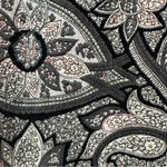 Susan Bristol Vintage Velvet Burnout Black & Pink Paisley Pencil Skirt Size 8 M Photo 5