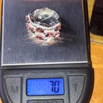 Color Changing Garnet Sterling Silver Cocktail Ring Size 8 Red Photo 10