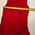James Perse  Top Women's Red Rib Ruched Tank Sz 2 Y2K Photo 5