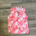 Calvin Klein  Pink Tie Front Polo Tank Top Photo 0
