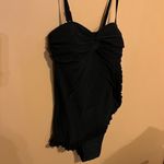 Beyond Control One Piece Swimsuit 8 Black Strapless Ruffle Flowy Tummy Control Photo 4