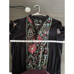 Angie  Boho Printed Long Sleeve Mini Dress Flare‎ Sleeves Paisley Size Large Photo 7