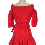Tularosa Maida Red Off Shoulder Ruffle Mini Dress size XS Photo 9