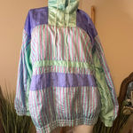Lavon  by Cheeful Corp Pastel Windbreaker Pullover XL Fly Girl VINTAGE RETRO 80"s Photo 0