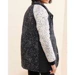 Saltwater Luxe Women's XS Black Polka Dot Puffer Jacket Mid-Length Photo 1