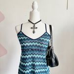 Y2K Lace Crochet Dress, Vintage, Boho, Coachella,‎ Medium, Festival, Trendy Blue Photo 1