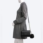 ALDO Astoewiel Crossbody Bag with Faux Fur Keychain in Pink Photo 1