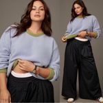 Anthropologie  Maeve Cozy Ringer Sweatshirt Top XL Photo 2