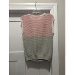 Vintage Size Medium Hand Knit Cable Knit Cottagecore Pullover Sweater Vest Tank Photo 2