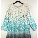Boden Womens Dress Blue Black Azelea Ombre Silk Floral Mini Shift Tunic Size 16 Photo 8