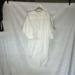 ZARA White 100% Cotton Half Zip Half Sleeve Shirt Dress Size Small Photo 1