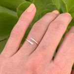 Sterling Silver Simple Overlap Ring Photo 0