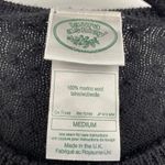 Laura Ashley Vintage 100% Merino Wool Crewneck Knitted Sweater Black Size Medium Photo 1