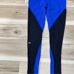 Alo Yoga Illusion 4 Blue Black Colorblock Athletic Leggings Women's Small Photo 5