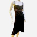 Vintage 90s Black Asymmetrical Ruffle Goth Dress XS Photo 1