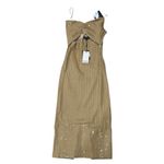 Retrofete Sariah Nude ribbed Sequin knit Dress NEW Tan Photo 7