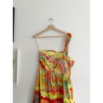 Farm Rio  One Shoulder Yellow Multi Tiered Maxi Dress Size Large Photo 5