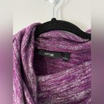 Apt. 9  Women's Purple space dye cold shoulder Cotton Long Sleeve top Size L Photo 2