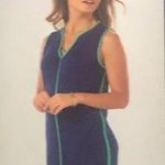 Charlie Paige XL Fashion Sleeveless Summer Knit Dress Blue Green Piping New NWT Photo 1