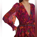 Farm Rio  Anthropologie Tropical Tapestry Long-Sleeve Mini Dress in Pink Photo 3