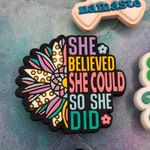 Boutique Shoe Charm Set Namaste Motivational Quotes Mushrooms Photo 2