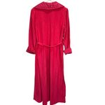 Vanity Fair Vintage Fleece Robe Housecoat Size M Bright Pink Nylon Blend Quilted Photo 1