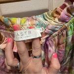 ASTR tie dye pastel off shoulder mini dress Photo 6