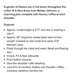 Betsey Johnson Red Floral Seersucker Cotton Bush Garden Flounce Tier Mini Dress Photo 7