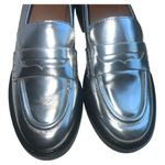 Madewell ‎ The Vernon Specchio Leather Loafers Metallic Silver Size 6 Photo 9