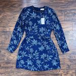 Reiss • Melody Printed Dress With Embellished Detail blue floral beaded mini Photo 2
