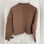Gilded Intent Brown Slouchy Cropped Pullover Henley Women’s Size M Photo 3