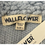 Wall Flower Shirt Womens Large Blue Fleece Sweatshirt Basic Neutral Casual Preppy Photo 5