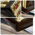 Vintage 1950s Tano Of Madrid Handbag Made in Spain Tapestry Hard Shell Bag Red Photo 8