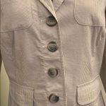 Ann Taylor LOFT Gray/White Stripe Seersucker Jacket. Photo 5