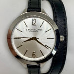 Stuhrling Swiss quartz Women's Wrap Watch Black Buckle leather 50MWR running Photo 0