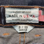 Lucky Brand  White Oak Cone Lolita Boot Jeans Size 8/29 Regular Dark‎ Wash Blue Photo 9