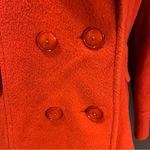 🌺VINTAGE MICHELLE WOOL BLEND RES TRENCH JACKET WITH FUR COLLAR🌺 Red Photo 9